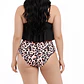 Bikini tiro alto top vuelos Maorí animal print - Miniatura 2