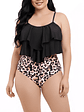 Bikini tiro alto top vuelos Maorí animal print - Miniatura 3