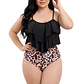 Bikini tiro alto top vuelos Maorí animal print - Miniatura 1