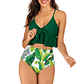 Bikini tiro alto Top Ruffle Verde - Miniatura 1