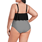 Conjunto de bikini tiro alto en punta Lineas plus size - Miniatura 3