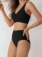 Conjunto Bikini tiro alto Mila Negro - Miniatura 3