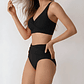 Conjunto Bikini tiro alto Mila Negro - Miniatura 3
