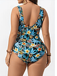 Traje de Baño Entero Tropical con Escote Cruzado - Miniatura 2