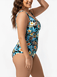 Traje de Baño Entero Tropical con Escote Cruzado - Miniatura 3