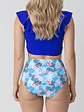 Set de 3 Piezas: Bikini y Kimono Flora Tropical Azul - Miniatura 3