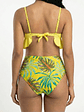 Bikini Tiro Alto con Top de vuelos y Estampado Tropical amarillo - Miniatura 2