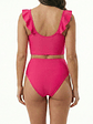 Bikini Tiro Alto Fucsia con Vuelos - Miniatura 2