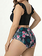 Set de 3 Piezas: Bikini y Kimono Flora Negro Tropical - Miniatura 2