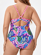 Traje de Baño Entero Multicolor Estampado Tropical - Miniatura 2