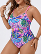 Traje de Baño Entero Multicolor Estampado Tropical - Miniatura 3