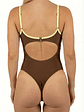 Traje de baño colaless bicolor hilo beachwear chocolate - Miniatura 1