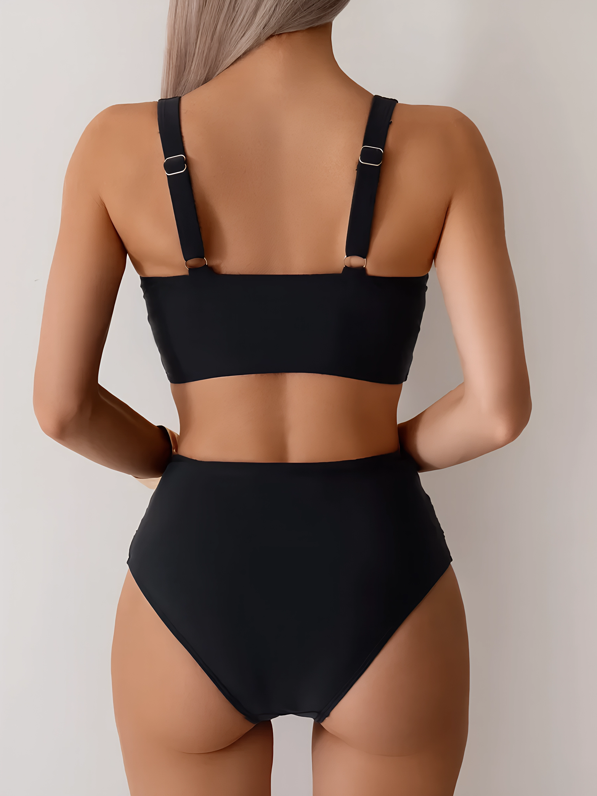 Bikini tiro alto Casia negro 3
