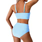 Bikini tiro alto Casia celeste - Miniatura 2