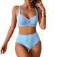 Bikini tiro alto Casia celeste - Miniatura 1