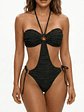 Trikini Texturado halter negro - Miniatura 2