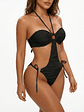 Trikini Texturado halter negro - Miniatura 1