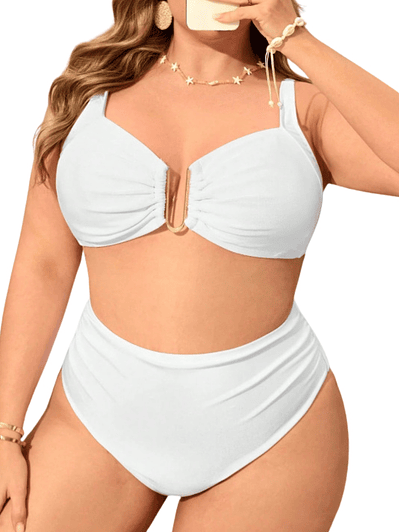 Bikini tiro alto plus size Victoria Blanco