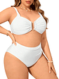 Bikini tiro alto plus size Victoria Blanco - Miniatura 2