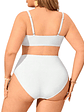 Bikini tiro alto plus size Victoria Blanco - Miniatura 3