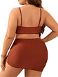 Bikini 3 Piezas con Minifalda Pareo (Color Terracota) - Miniatura 3