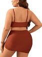 Bikini 3 Piezas con Minifalda Pareo (Color Terracota) - Miniatura 4