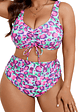 Bikini Tiro Alto Animal Print MulticoloR mint - Miniatura 3