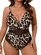 Traje de baño entero Animal Print con Transparencias - Miniatura 1