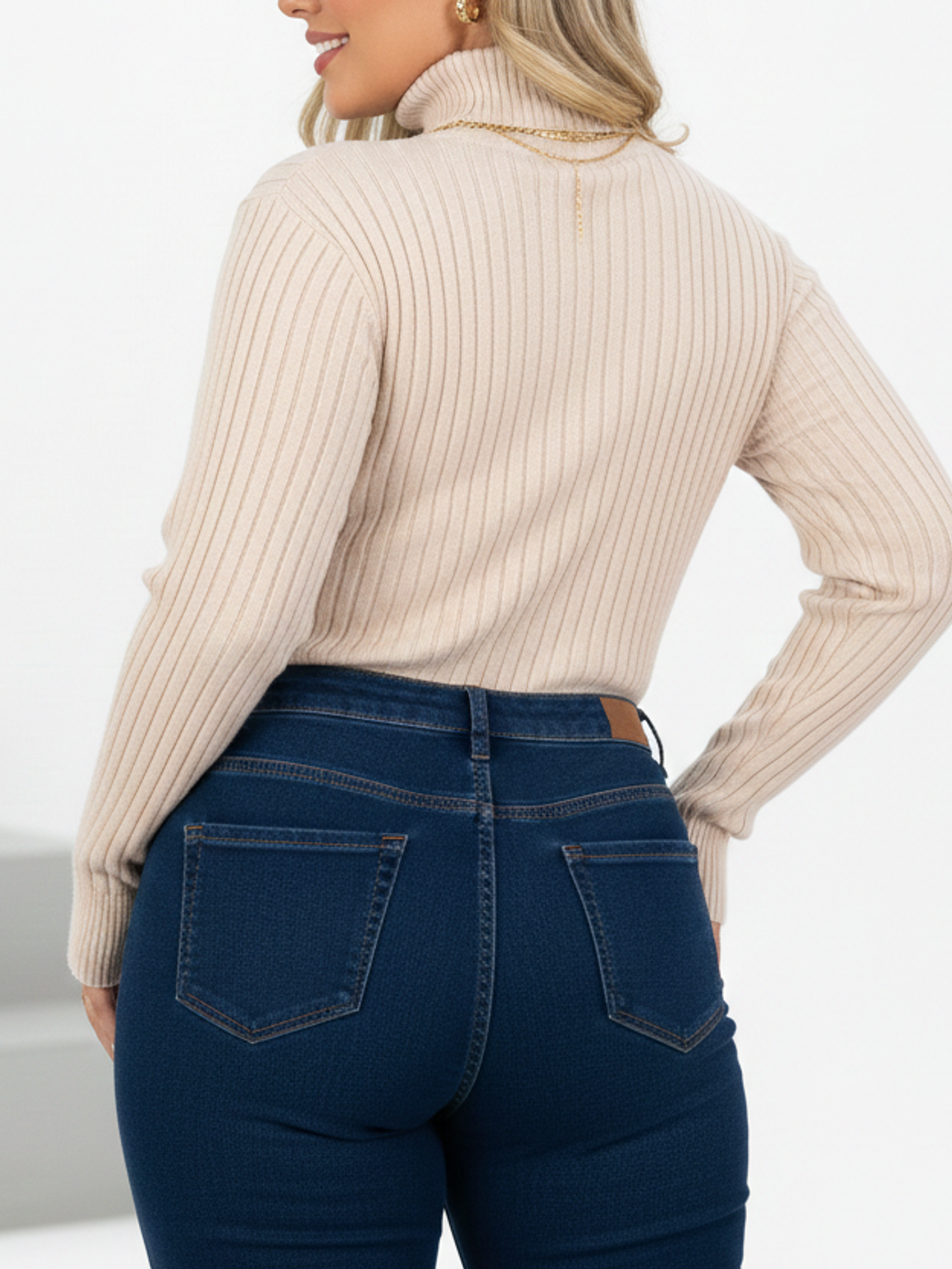 Sweater mujer básico spandex colores extra linda 3