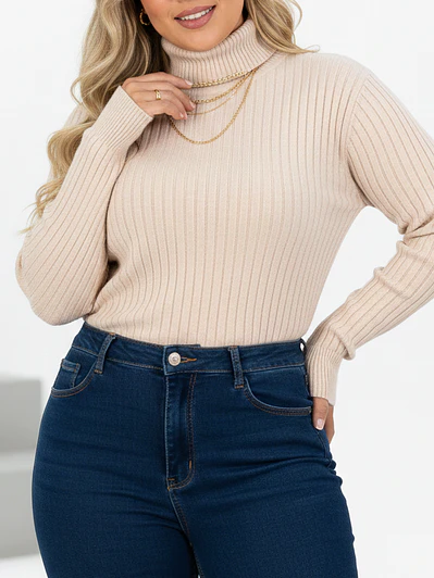 Sweater mujer básico spandex colores extra linda