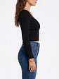 Top invierno Crop ribbed colores spandex - Miniatura 6