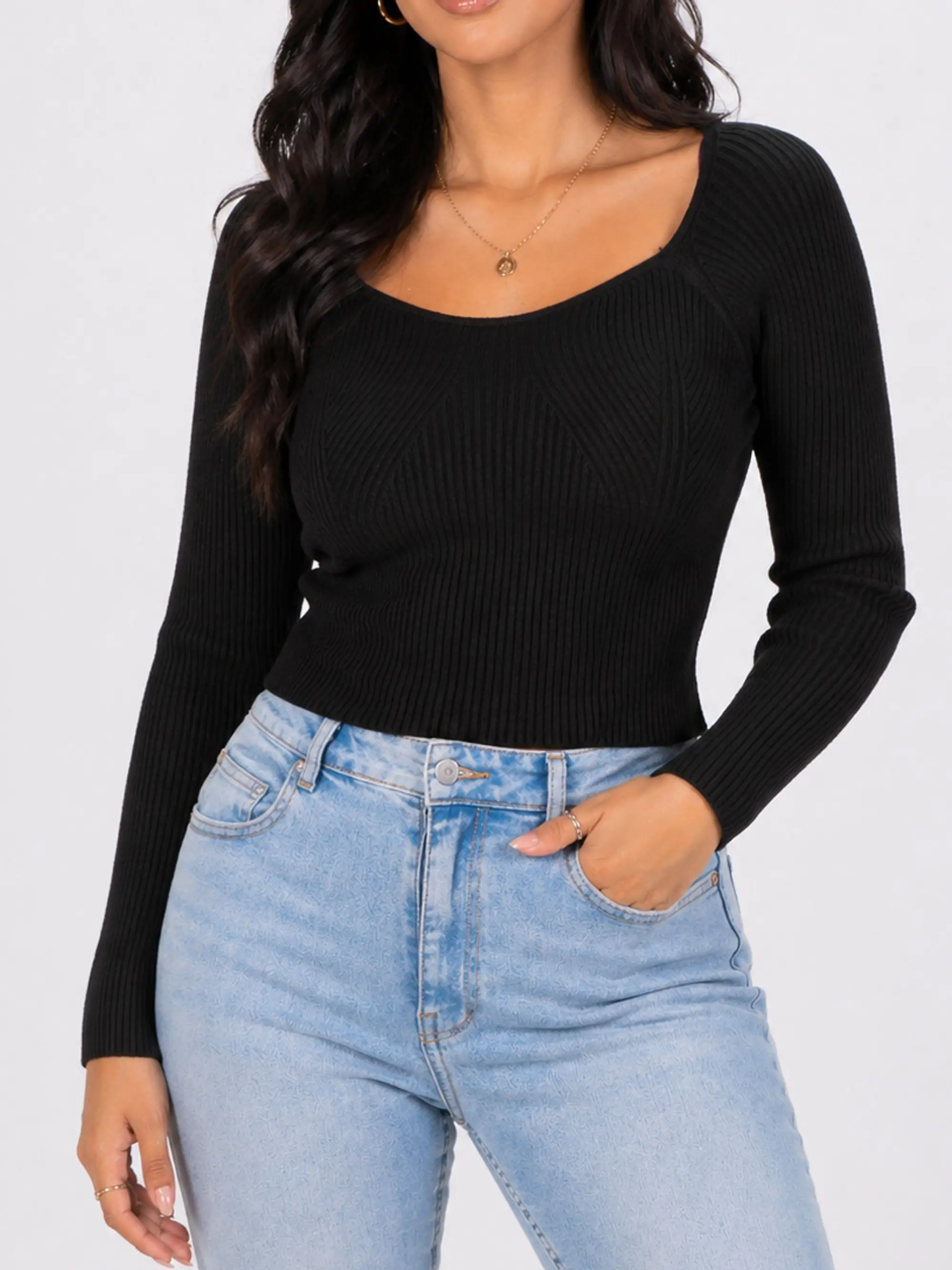 Camiseta sweater invierno colores crop mujer  5