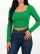 Top invierno Crop ribbed colores spandex - Miniatura 8