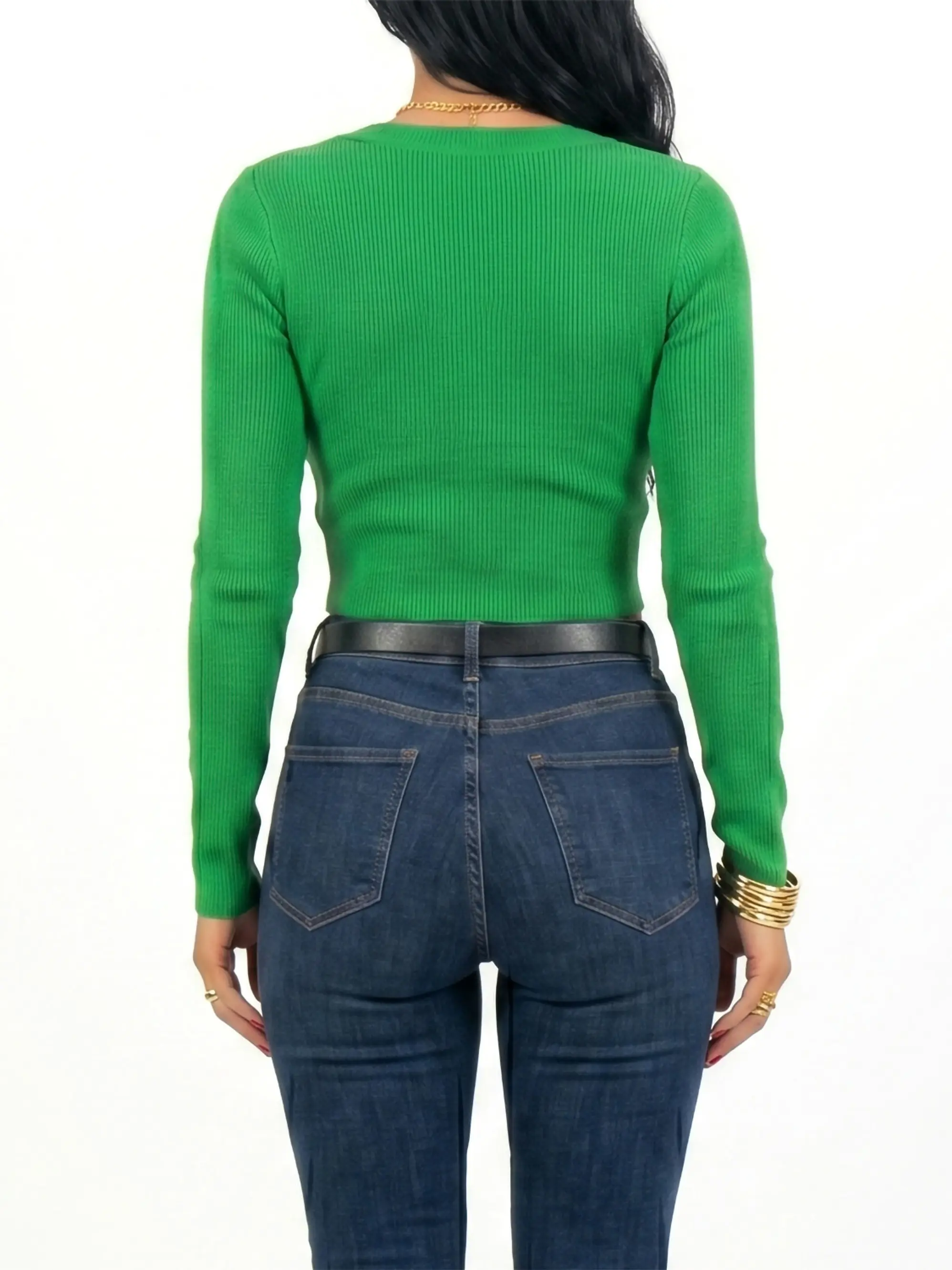 Top invierno Crop ribbed colores spandex 10