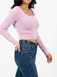 Top invierno Crop ribbed colores spandex - Miniatura 13