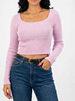 Top invierno Crop ribbed colores spandex - Miniatura 14