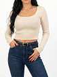 Top invierno Crop ribbed colores spandex - Miniatura 17