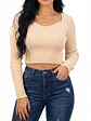Camiseta sweater invierno colores crop mujer  - Miniatura 7