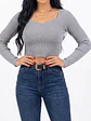Camiseta sweater invierno colores crop mujer  - Miniatura 9