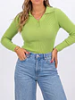 Sweater camiseta básica mujer cuello polo colores - Miniatura 13