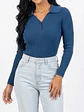 Sweater camiseta básica mujer cuello polo colores - Miniatura 17