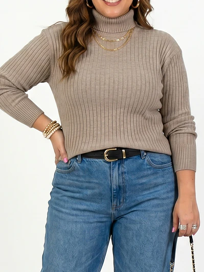 Sweater mujer básico spandex colores extra linda