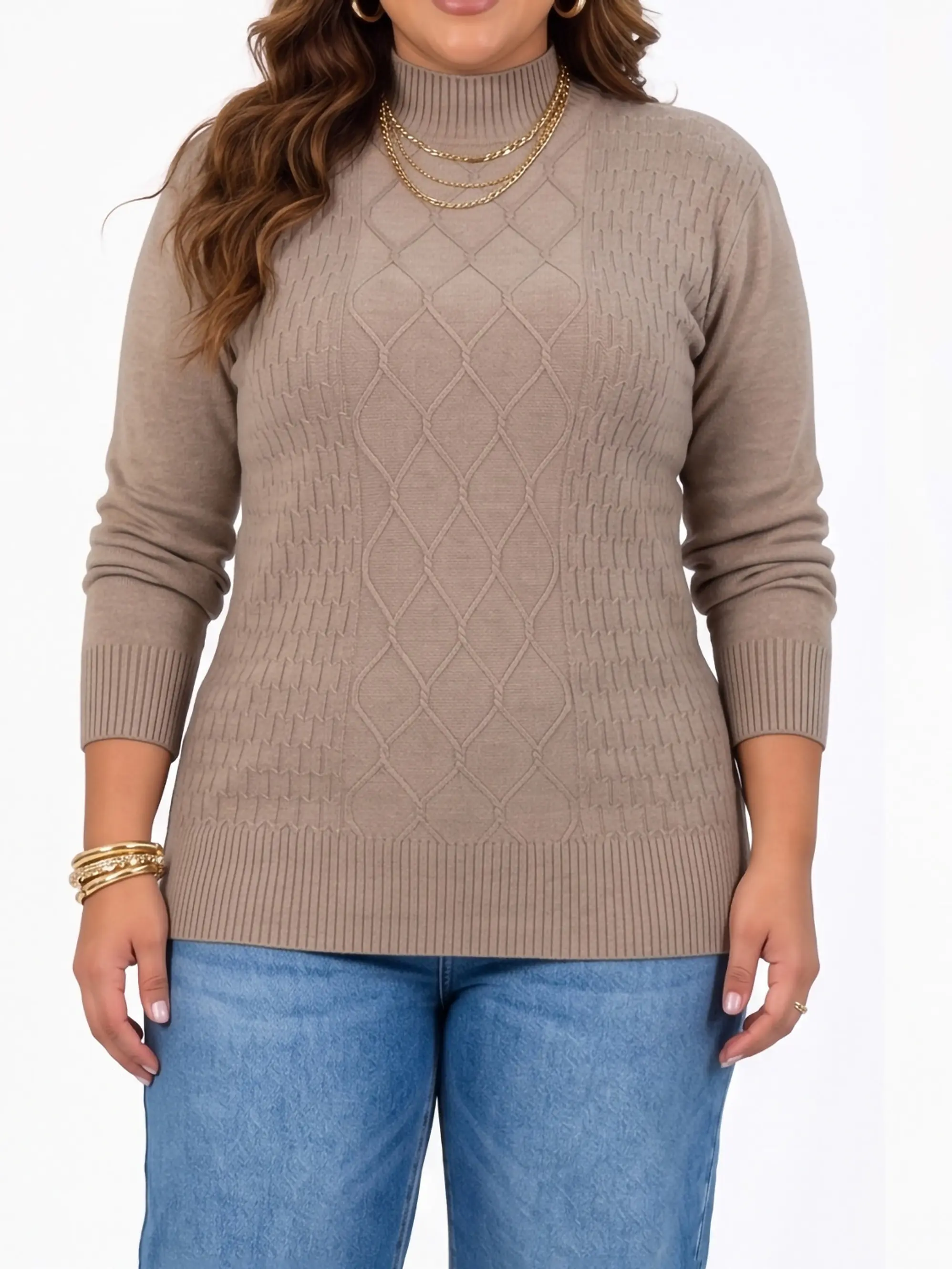 Sweater mujer texturado colores Lineas rombos extra linda 10