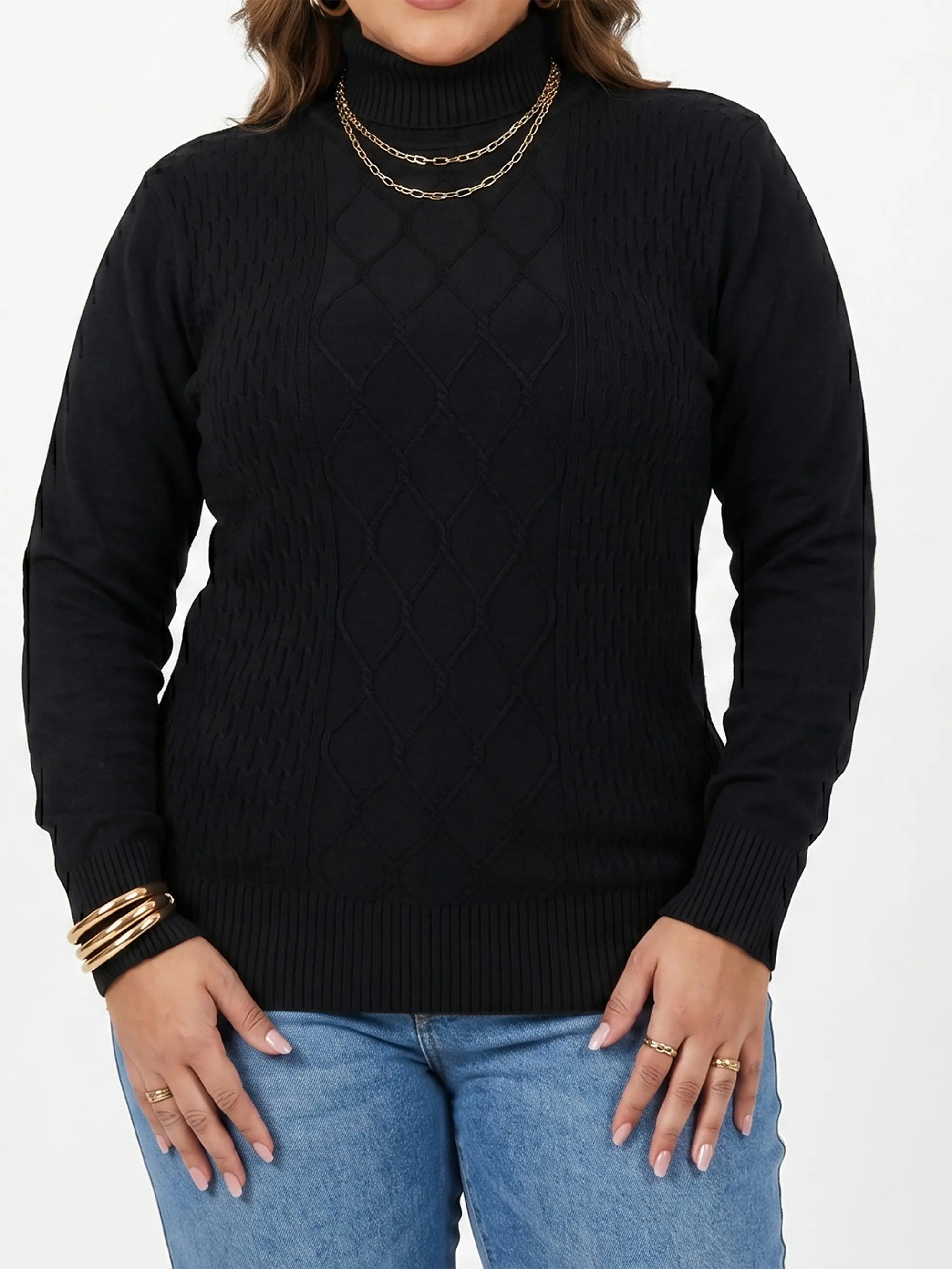 Sweater mujer texturado colores Lineas rombos extra linda 15