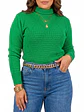 Sweater mujer texturado colores lineas extra linda - Miniatura 1