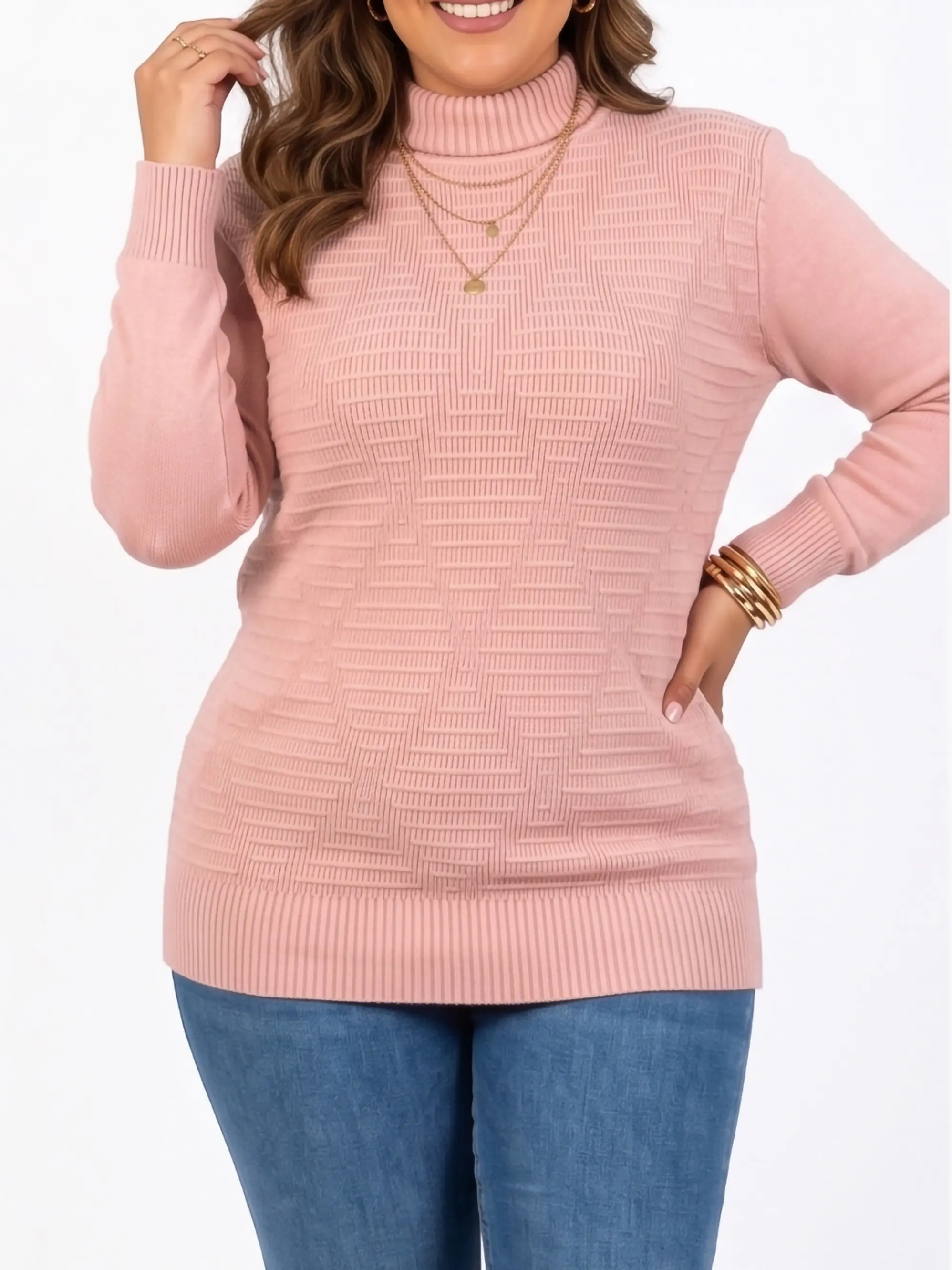 Sweater mujer texturado colores lineas extra linda 4