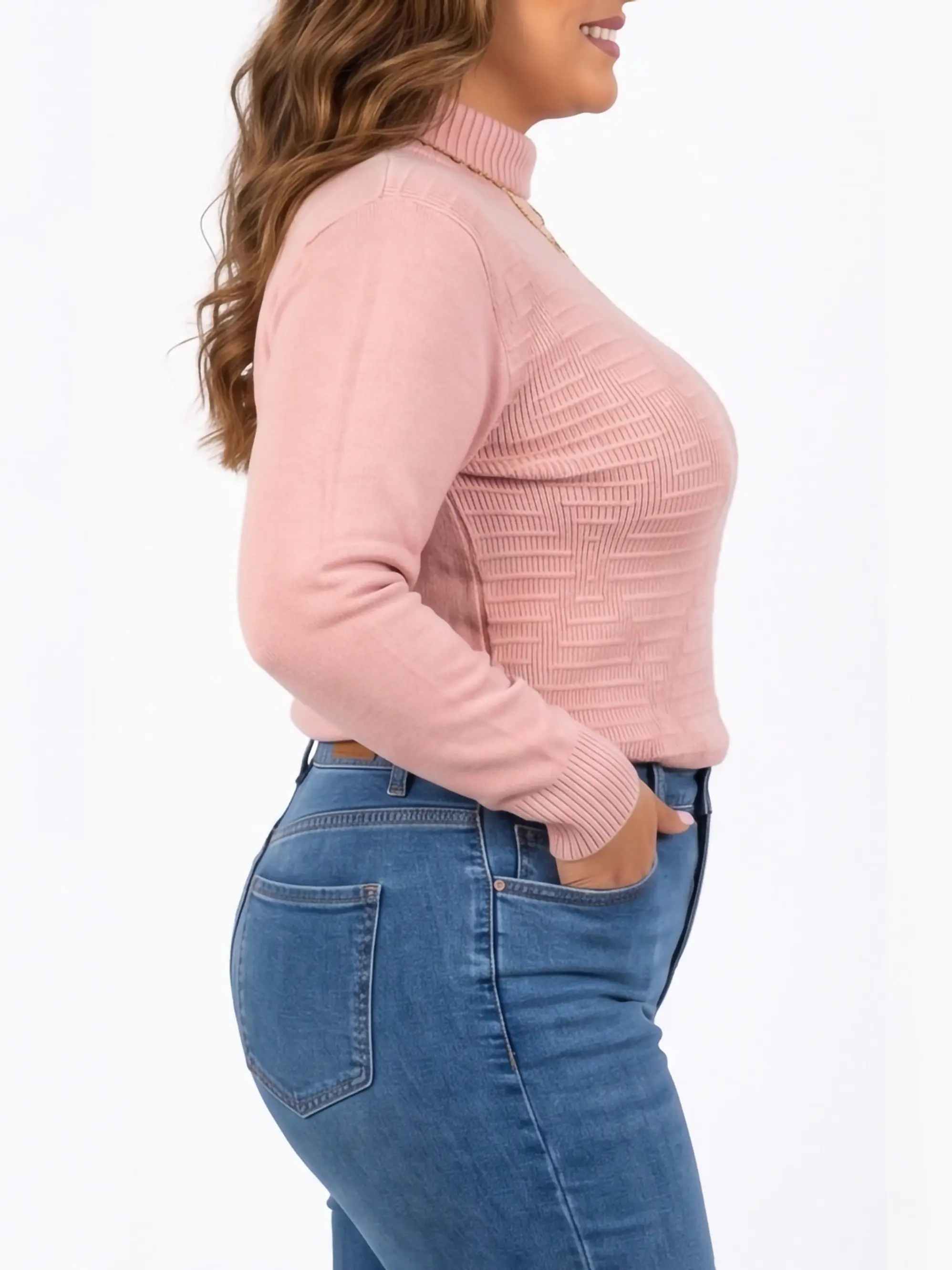 Sweater mujer texturado colores lineas extra linda 5