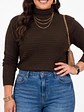Sweater mujer texturado colores lineas extra linda - Miniatura 7