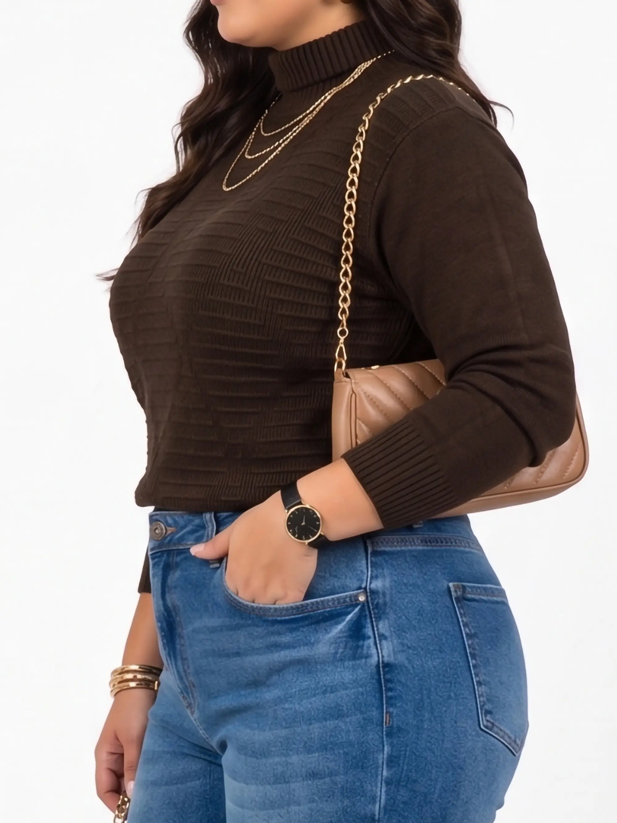 Sweater mujer texturado colores lineas extra linda 8