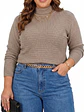 Sweater mujer texturado colores lineas extra linda - Miniatura 11